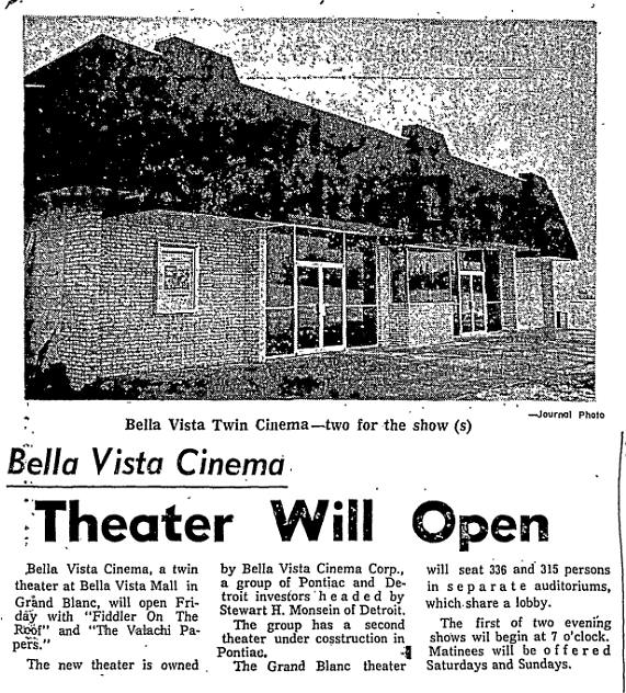 Bella Vista Theatre - Dec 1972 Opening Article (newer photo)